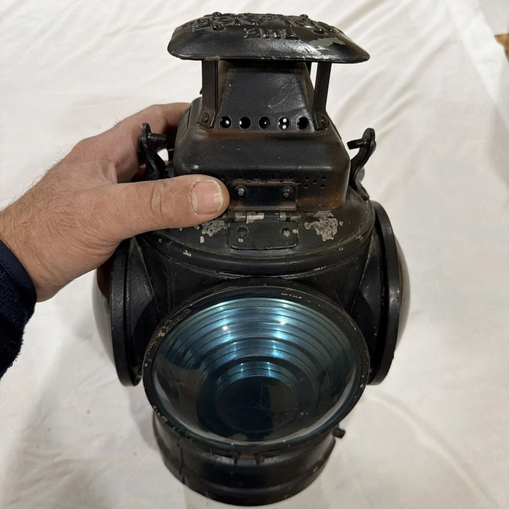 Vtg The Adlake‎ Non-Sweating Railroad Train 4 Way Lantern Chicago